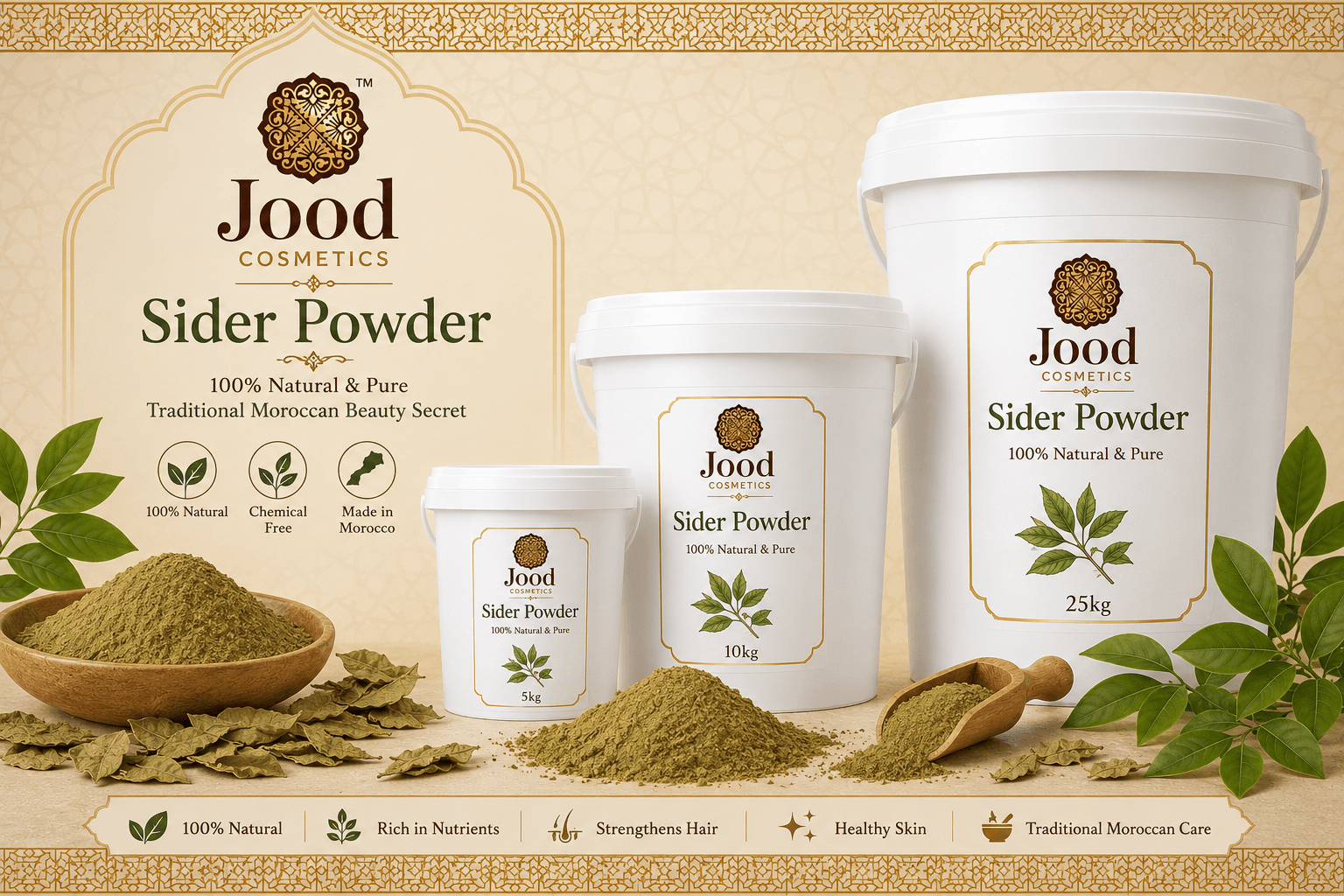 Pure Sidr (Lote Tree) Leaf Powder
